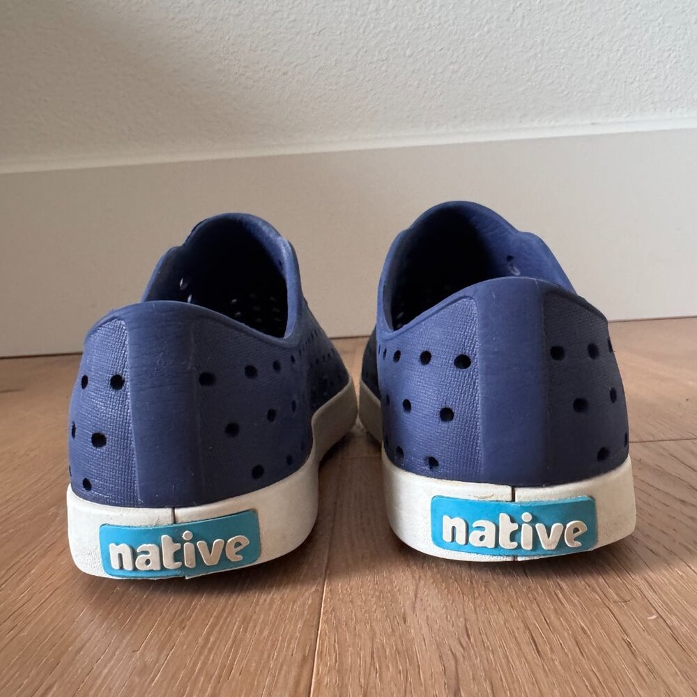 Native Kids Jefferson Regatta Navy Blue Slip Ons Size C12 Kid Approved - Picture 9 of 13